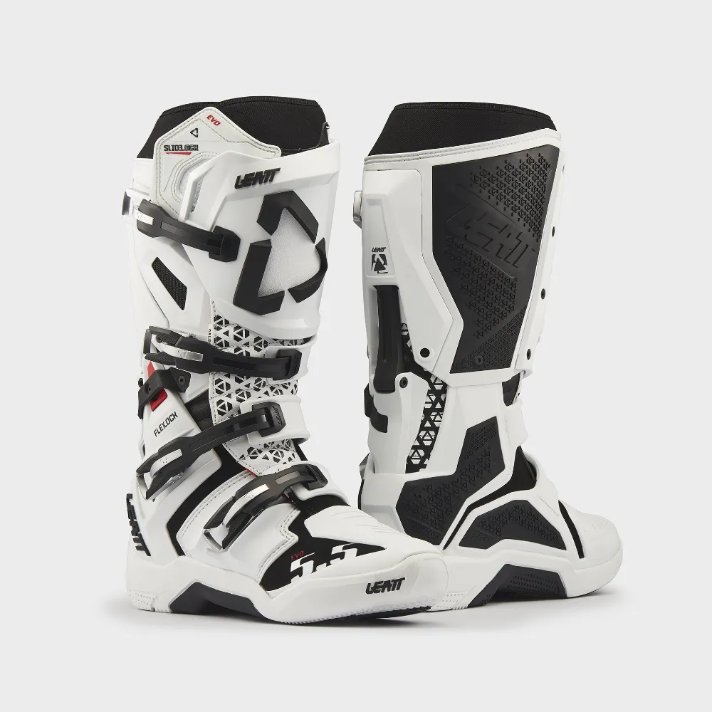 מגפי רכיבה LEATT MOTO 5.5 FlexLock Evo בצבע לבן - תמונה 1