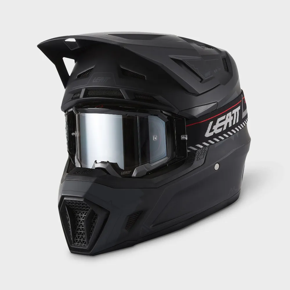 קסדת רכיבה LEATT MOTO 7.5 Kit בצבע שחור סטלת' - תמונה 1